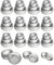 LJY 48 Pieces Round Metal Tins Empty Aluminum Cans Storage Containers Screw Lids with Clear Window, Mixed Sizes