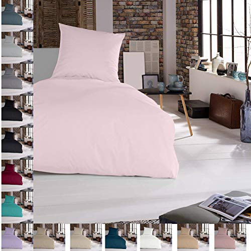 Mixibaby Bettwäsche Bettgarnitur Bettbezug 2 teilig 135 x 200 cm Rosa 100% Baumwolle