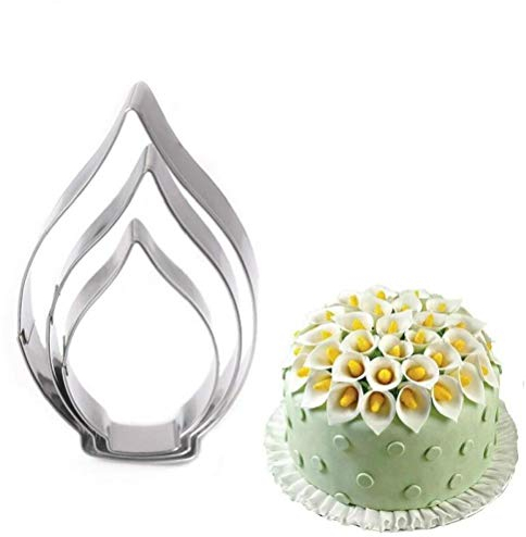 Case Cover 3pcs / Set Calla-lilien-ausstechform 3D Zuckerfertigkeit Fondant-Kuchen-gebäck-keks-backen-Form DIY Kuchen, Die Werkzeuge Küchenbedarf Werkzeuge Dekorieren