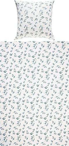 Erwin Müller Bettwäsche Single-Jersey blau Größe 1x 155x200 cm + 1x 80x80 cm