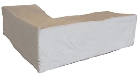 Perel L-förmige Loungeset Schutzhülle 250 x 250 x 90 x 70 cm, wasser- und UV-beständig, robuste Abdeckung mit Aerator-Belüftungssystem, windfeste Outdoor-Hülle in Taupe