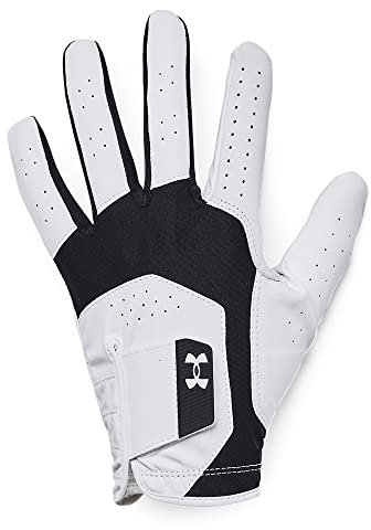 Under Armour Mens Full Finger Gloves Men's Ua Iso-Chill Golf Glove, Black, 1370277-001, RML