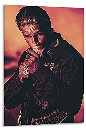 haocaitou Jax-Teller Schauspieler-Poster, dekoratives Gemälde, Leinwand, Wandkunst, Wohnzimmer, Poster, Schlafzimmer, Malerei, 30 x 45 cm