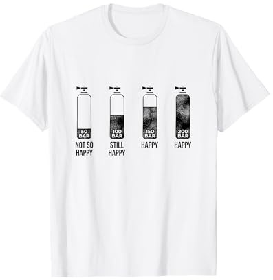 Buceador Botella de aire a presión Buceo Submarino Snorkel Camiseta