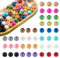 NBEADS Über 150 Stück ABS Pearl Perlen, 15 Farben Kunststoff Imitation Pearl acryl Runde Kunstperlen Große Loch Lose Spacer Europäische Perlen Für DIY Dreamcatcher Schmuckherstellung, Bohrung: 5mm