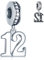 12-Jahr Geburtstag Dangle Charms passt Pandora Frauen Armband, 925 Sterling Silber 12th Anniversary Anhänger Perlen mit Geburtssteinen, Anzahl 12 Bday Geschenke für Freunde/Schwester/Junge
