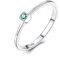 925 Sterling Silber VVS Grüner Edelstein Eheringe für Frauen Thin Circle Lab Smaragd Ringe Schmuck