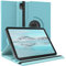 EAZY CASE - Funda para iPad Mini 6 (2021) Protectora Tablet Smart Cover Soporte Giratorio Estuche Plegable 360° rotativo con función Atril Cuero sintético Azul