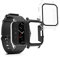 kwmobile 2X Cover kompatibel mit Huami Amazfit GTS 2 Hülle - Fullbody Fitnesstracker Case Set aus Glas - Schwarz Transparent