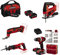 Einhell Akku-Werkzeug-Set 18 V Power X-Change – 4 Geräte + 4 Akkus + Zubehör (Stichsäge, Universalsäge, Multifunktionswerkzeug, Bohrschrauber, Akkus 2x 2,0 Ah, 2x 4,0 Ah, Ladegeräte, Tasche, Zubehör)