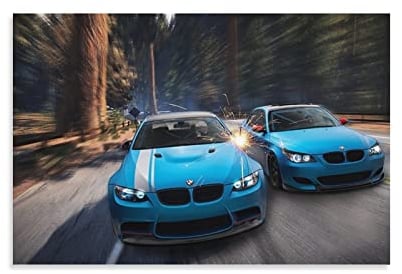 Auto-Poster BMW E92 M3 E60 M5 Poster Dekorative Malerei Leinwand Wandposter und Kunstbild Druck Moderne Familie Schlafzimmer Dekor Poster 30 x 45 cm