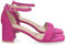 shoes&blues.es 71431 Sandalia de Tacon para Mujer, Comoda, con Pala Fina, y Cierre Ankle Strap de Hebilla, Primavera Verano 2023 Lila Talla 36
