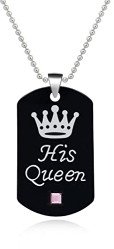 WEITING Pareja hombres y mujeres colgante collar llavero conjunto strass corona encanto regalo del día de San Valentín joyería-XL0292-Q