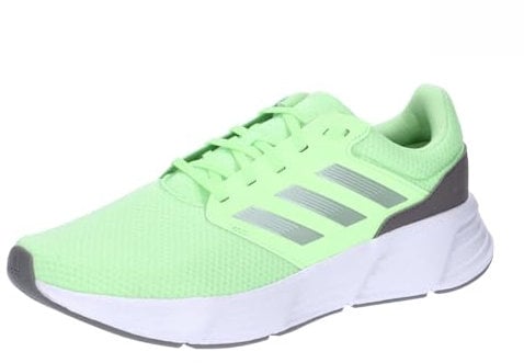 adidas Herren Galaxy 6 Shoes, Charcoal/Linen Green met/Green Spark, 44 EU