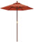 vidaXL Sombrilla de jardín con Poste de Madera Terracota 196x231 cm