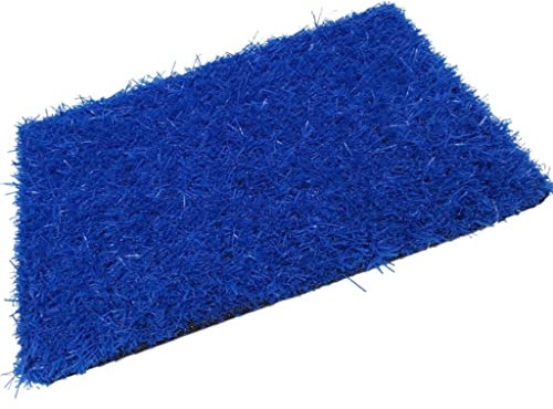 Bricoloco Césped Decorativo Artificial Tipo moqueta 7 mm de Colores Vivos Hilo Diamante Gran Resistencia para exposiciones, jardín y hogar. Drenaje óptimo (Rollo 2x5 Metros, Azul)