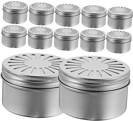 Artibetter 12er-box Leere Kerzendosen Auto-aromatherapien Lippenbalsamdosen Reisedosen Aus Blech Keksdosen Vorratsdosenbehälter Runde Metalldosen Duft-parfüm-box Aromatisch Aluminium Diffusor