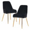 Sepnine Esszimmerstühle 2er Set, Essstuhl, Polsterstuhl mit goldenen Metallbeinen, Samt Küchenstuhl, komfortabler Esszimmermöbel, ergonomische Dining Chairs