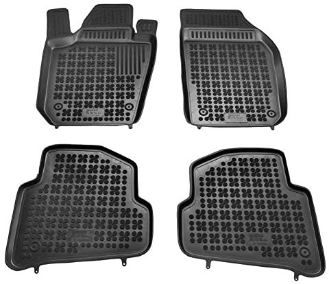 SMK Auto fußmatten gummimatten passt für Skoda Fabia III 2014-2021 fussmatten Auto für alle Jahreszeiten, die vor Schmutz und Dreck schützt fußmatten Auto