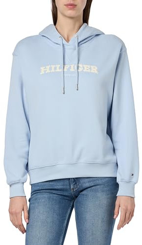 Tommy Hilfiger Femme Sweat À Capuche Femme, Bleu (Breezy Blue), XXL