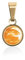 Gold Kettenanhänger mit Stein in orange • Charm zum Wechseln • passend für eine Vielzahl von Ketten • Edelstahl & recyceltes Glas • MIX AND MATCH
