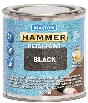 Maston Paint Hammer Hammered Black 250ml