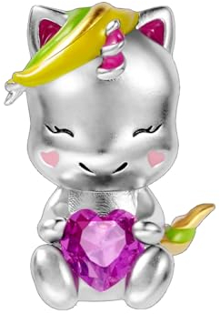 Streetculture Flusspferd Einhorn Happy Hippo Schwein See Meer Tier - Bettelarmband Kette Anhänger Schmuck Zubehör 925 Silber Sterlingsilber Sammelband