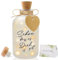 Brmeday LED Flaschenlicht mit Spruch Schön DASS es Dich Gibt, Dekoflaschen mit Korken, Leuchtflasche mit Grußkarten, Personalisiert Geschenke für Frauen Freundin Hochzeit Geburtstag Abitur Geschenk