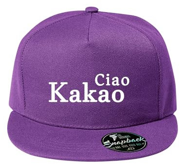 DELUNO Ciao Kakao Baseball Cap, Basecap Unisex Baseball Kappen Baseball Mützen für Draussen, Sport oder auf Reisen (Cap-504-Lila)