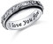DAOCHONG Spinner Fidget Ring S925 Sterlingsilber oxidierte Rosenblume Angst Sorgen Band Zappel Stress lindert Langeweile ADHS Autismus Ringe für Damen und Herren(54.4)