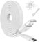 3M/10Ft Flat Power Extension Cable for WyzeCam, YI Camera NestCam Blink Wyze Cam OG Wyze Cam Pan Netvue Kasa Cam Cloud Camera Arlo Q Furbo Dog, USB to Micro USB Durable Charging and Data Sync Cord