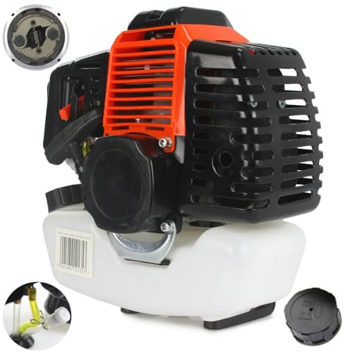 IMJ-Global Motor de combustión de mezcla de gasolina, 2 tiempos, monocilindrico, 42 cc, capacidad del depósito: 1,2 litros, refrigeración por aire, universal, para desbrozadora, cortacésped,