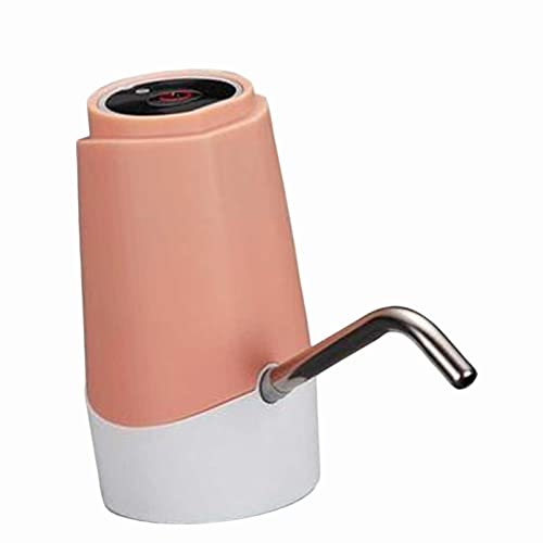 Duiaynke Dispensador de agua, dispensador de agua de cubo, bomba eléctrica para camping, senderismo, picnic, garaje, hogar (rosa)