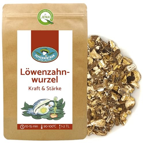 PEPPERMINTMAN - Löwenzahnwurzel, Premium Qualität, Schonend Getrocknet und Geschnitten, Ideal als Tee (80, Gramm)