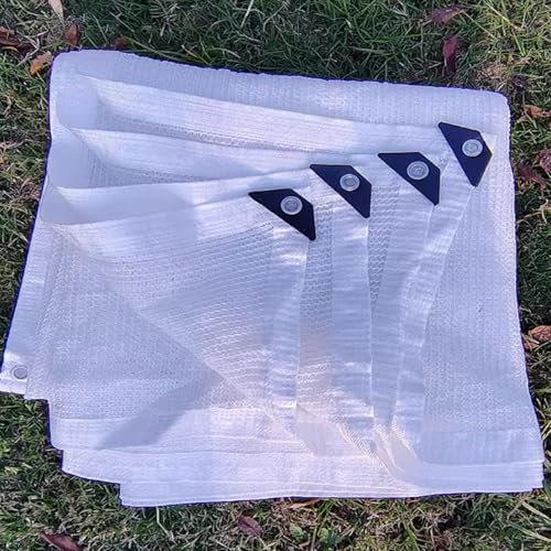 Esterni per Terrazze Bianca Rete Ombreggiante,50% Telo Ombreggiante con Occhiellato,Piante da Patio Rete Ombreggiante per Serra,Pollaio,Balcone Rete da Giardino