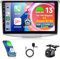 8 Core 4G+64G Wireless Carplay Android 13 Autoradio 2 Din für VW Magotan/CC Passat B7/B6 2010-2015 10.1 Zoll Autoradio mit Android Auto Navi GPS WIFI Mirror Link Bluetooth FM/RDS/EQ/SWC Rückfahrkamera