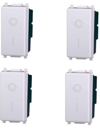 IXTRIMA Interruttore bipolare 2P 16A compatibile plana colore bianco EV0402 kit 4pz