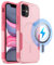 MOBESV Coque Magnétique pour iPhone 11 6,1 Pouces, Étui Compatible avec MagSafe, Housse de Téléphone Antichoc Mat Satiné (Rose)