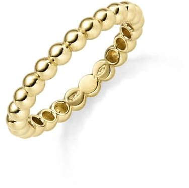 Ring Kugel Kügelchen Damenring aus 585 Gold Gelbgold schlicht Breite 3mm