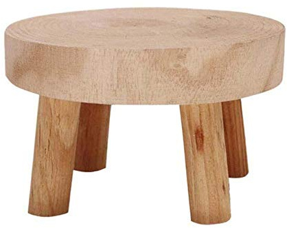 Pflanzenständer aus Holz für drinnen und draußen, stabiler Blumentopfhalter für Sukkulenten, Farne, Aquarien, Heimdekoration für Wohnzimmer, Terrasse (M, Holz)