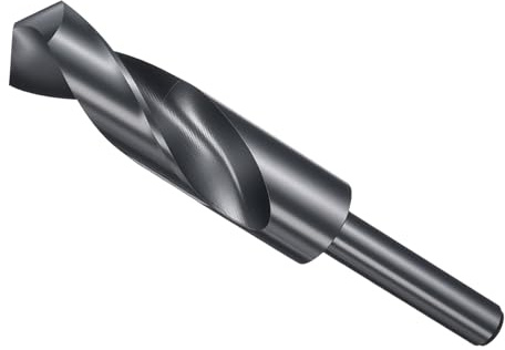 METALLIXITY Drill Bit 25mm, 1/2 Reduced Shank Round 4341 HSS 118° | High-Speed Steel Bits for Drilling Medium to Low Thin Steel Copper Aluminum Wood Plastic DIY Project Nitriding Black
