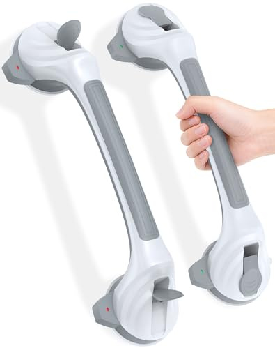 2 Stück Haltegriffe für Senioren,Haltegriff mit Saugnapf 42.5 CM Badewannengriff Ohne Bohren Maximale 110KG Haltegriff Dusche für Bad Badewanne Dusche
