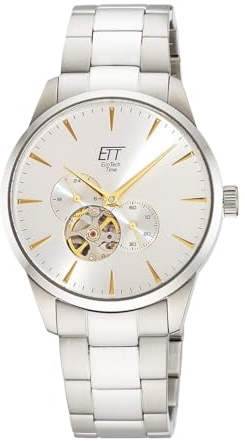 ETT Eco Tech Time Automatik Herren Uhr Analog mit Edelstahl Armband EGS-40401-41M