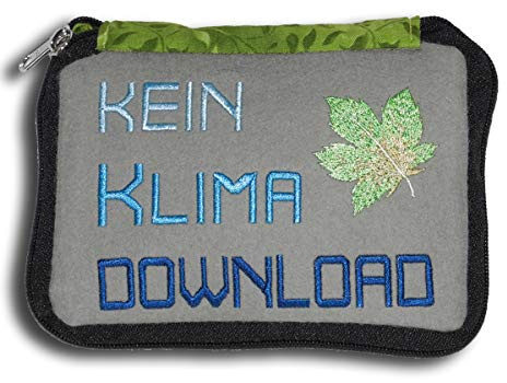 Faltbare Einkaufstasche Umwelt Klima Falttasche | Personalisierung mit Name, Shopper, Stofftasche, gestickte Schriftzüge Klima