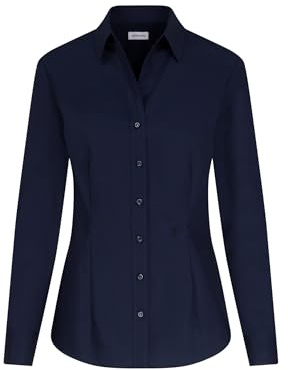 Seidensticker Damen Women Slim Longsleeve Cotton Bluse (1er Pack)
