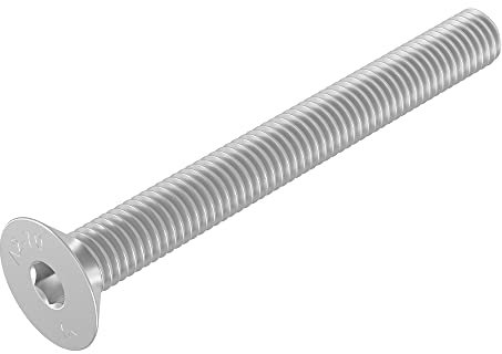 Vis à tête fraisée SECCARO M6 x 55 mm, acier inoxydable V2A VA A2, DIN 7991 / ISO 10642, emboîture hexagonale, 20 pièces