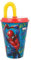 ALMACENESADAN 2751 ; gobelet avec canne spiderman ; produit en plastique réutilisable ; sans BPA ; capacité 430 ml