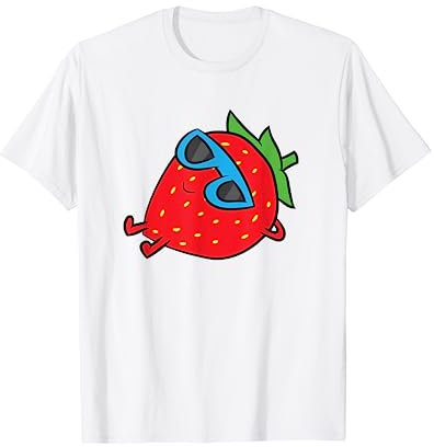 Erdbeer Sommerfrucht Sonnenbrille Erdbeere T-Shirt