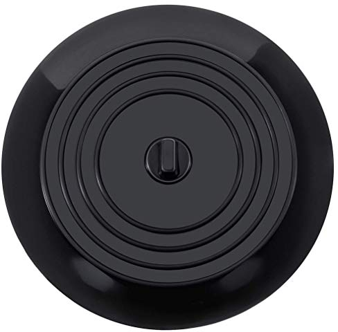 Pubiao 1 Pcs-Bouchons pour Baignoire 15 cm / 6 Pouces Bouchon de Baignoire Universel en Silicone pour Cuisines Salle de Bains Baignoire de Douche à lessive- (Noir)