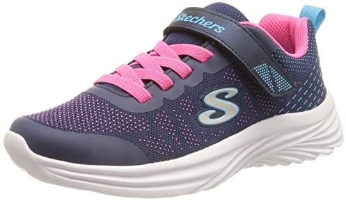 Skechers DREAMY DANCER RADIANT ROGUE, Zapatillas para Niñas, Navy & Hot Pink Mesh/Multi Trim, 36 EU